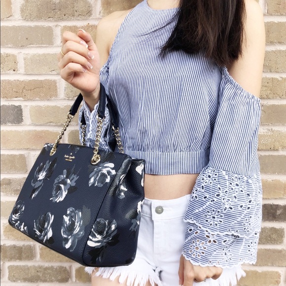 Gaby’sBags👜💕- NWT Kate Spade Satchel Floral - Picture 7 of 7